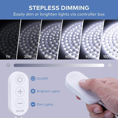 Illuminate Your Space with Govee 16.4Ft Cool White LED Strip Lights - Adjustable, Dimmable & Perfect for Any Occasion!
