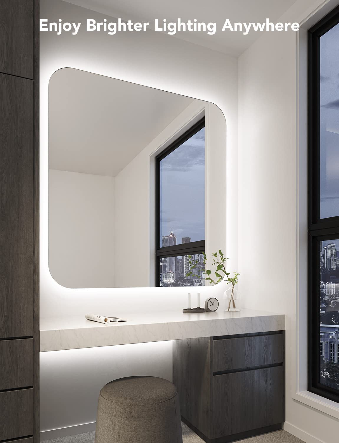 Illuminate Your Space with Govee 16.4Ft Cool White LED Strip Lights - Adjustable, Dimmable & Perfect for Any Occasion!