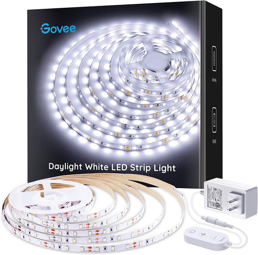 Illuminate Your Space with Govee 16.4Ft Cool White LED Strip Lights - Adjustable, Dimmable & Perfect for Any Occasion!